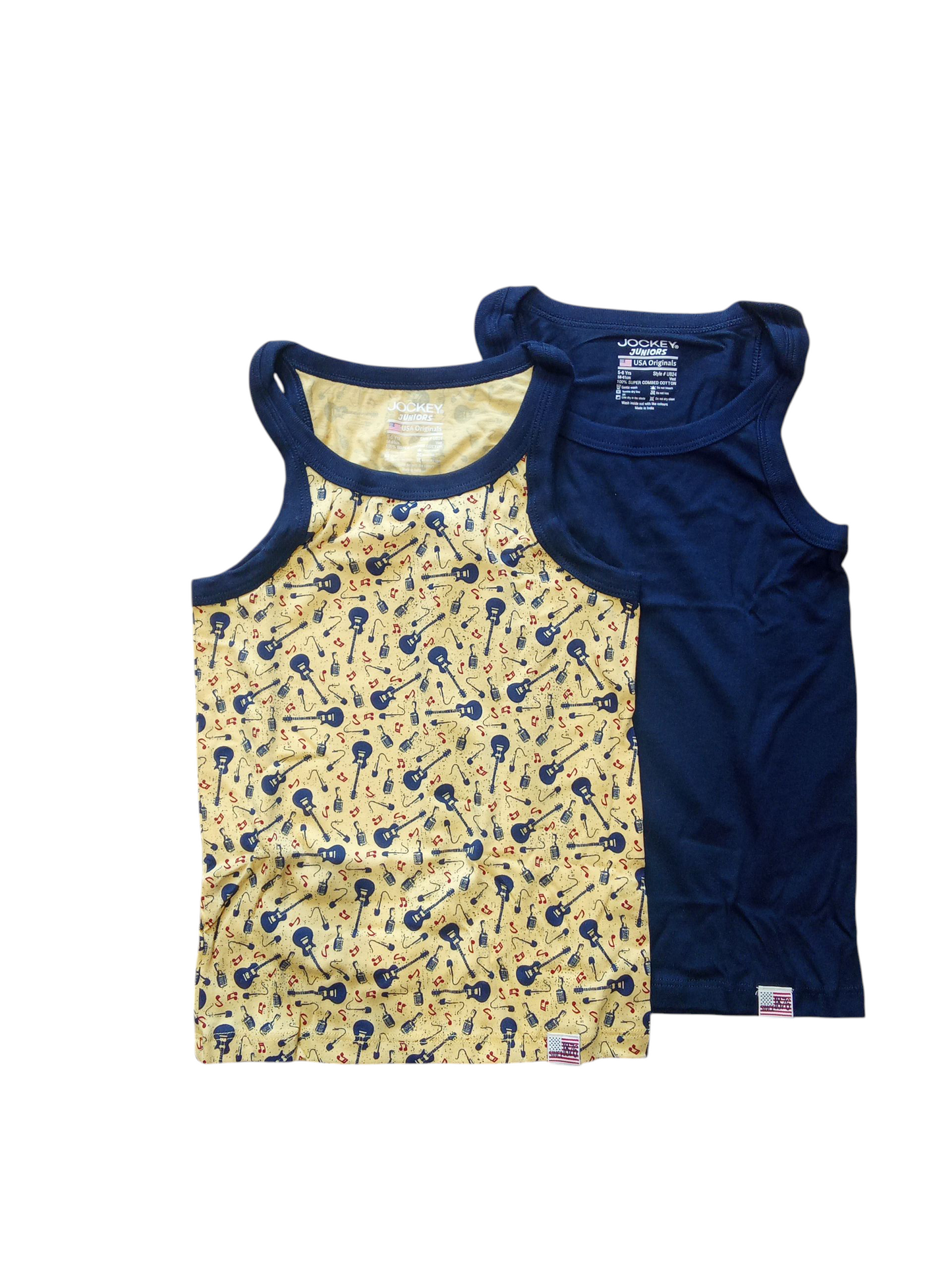 #UB24 Super Combed Cotton Printed Round Neck Sleeveless Vest