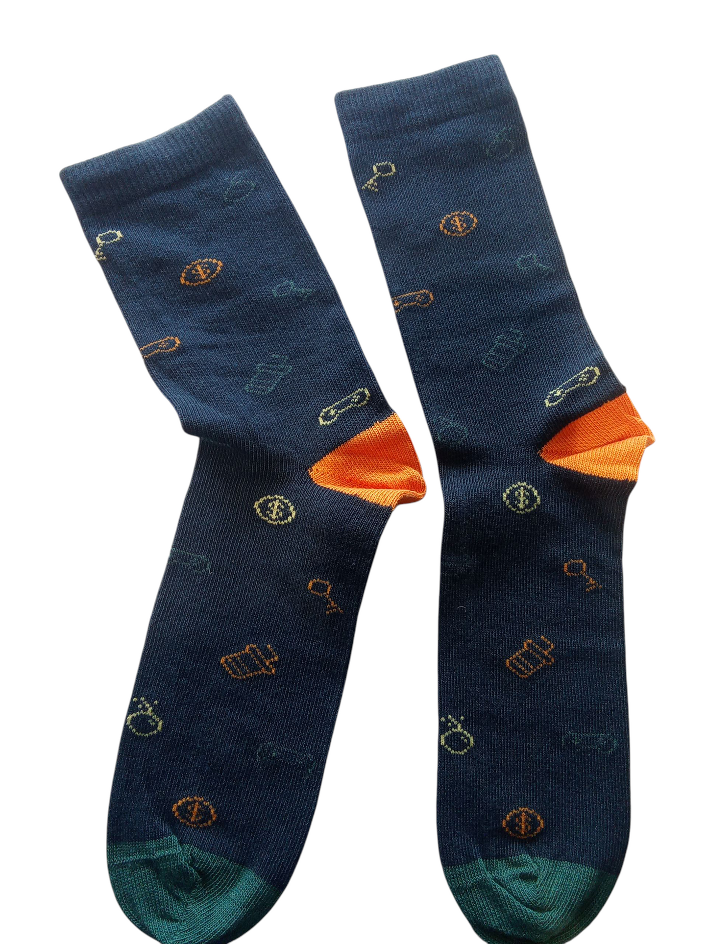 #7803 kids Compact Cotton stretch solid calf Lenght socks