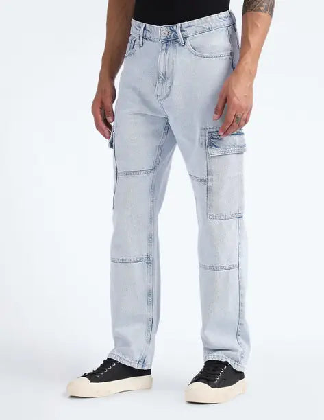 FLYING MACHINE Men Regular Mid Rise Blue Jeans FMJEN2484
