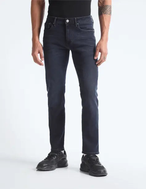 FLYING MACHINE Men Tapered Fit Mid Rise Blue Jeans FMJEN2502M