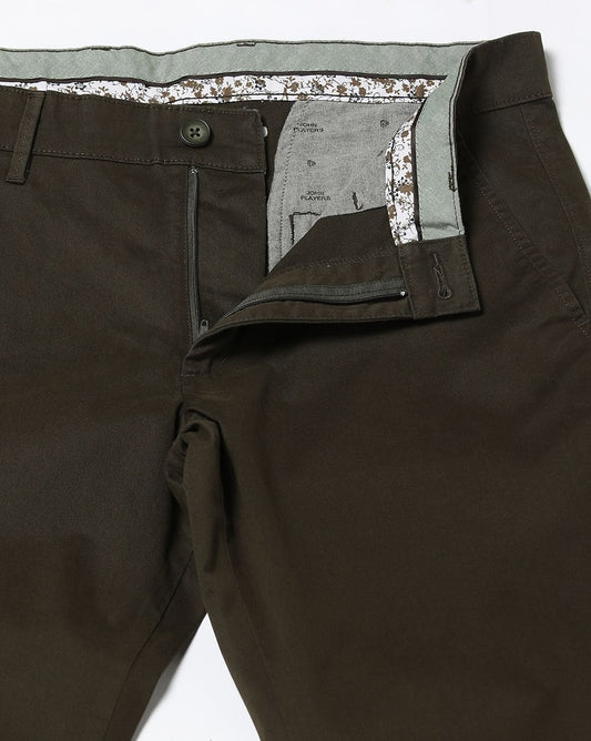 JOHN PLAYERS Men Slim Fit Flat-Front Chinos 443036269010