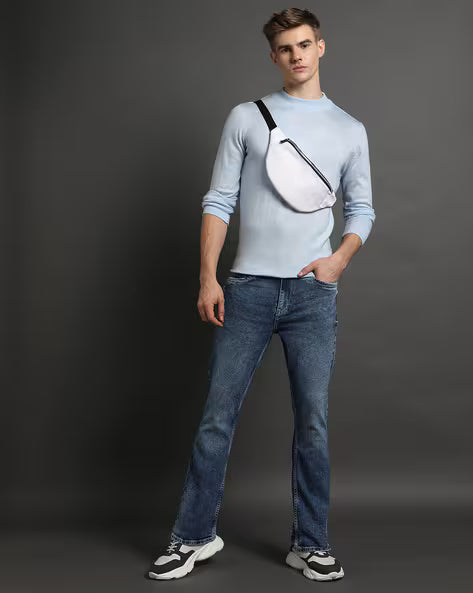 JOHN PLAYERS JEANS Men Mid-Wash Bootcut Jeans 443037815014