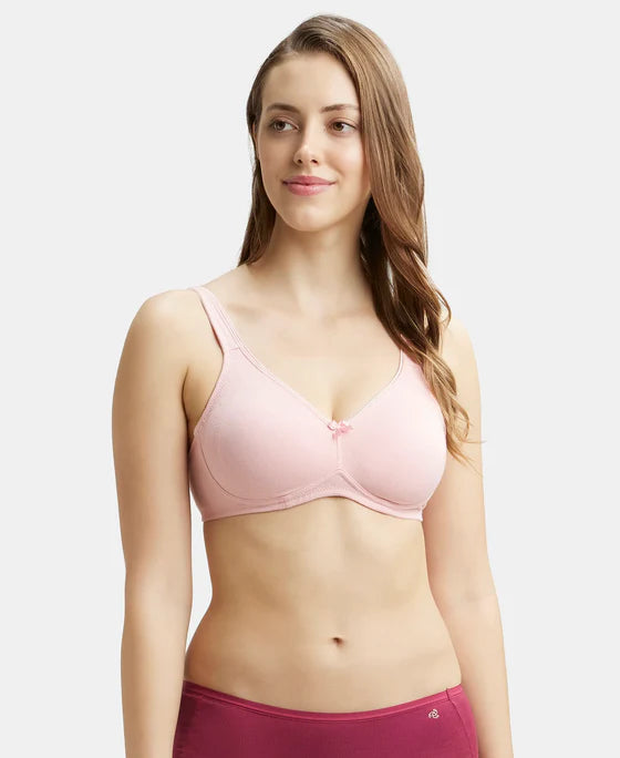 #1250 Wirefree Non Padded Plus Size Super Combed Cotton Elastane Stretch Full Coverage Everyday Bra