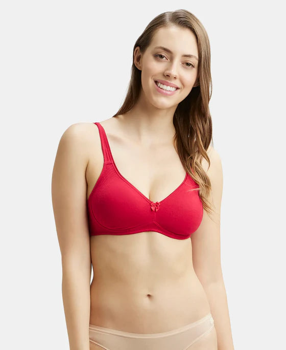 #1250 Wirefree Non Padded Plus Size Super Combed Cotton Elastane Stretch Full Coverage Everyday Bra
