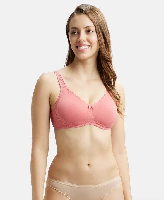 #1250 Wirefree Non Padded Plus Size Super Combed Cotton Elastane Stretch Full Coverage Everyday Bra