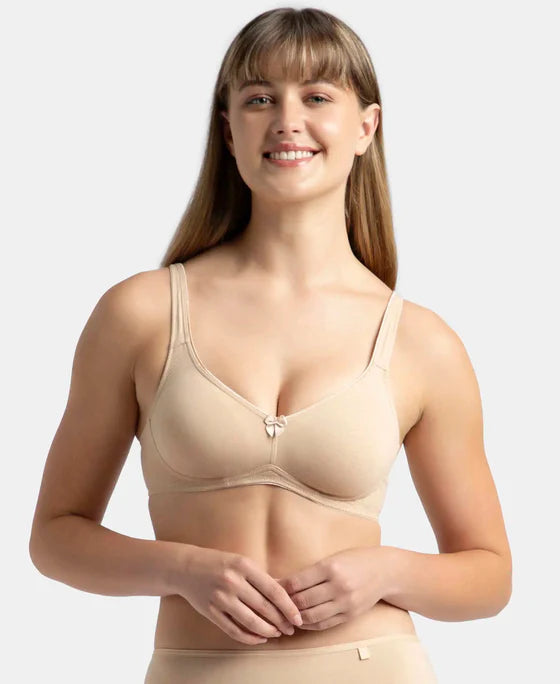 #1250 Wirefree Non Padded Plus Size Super Combed Cotton Elastane Stretch Full Coverage Everyday Bra
