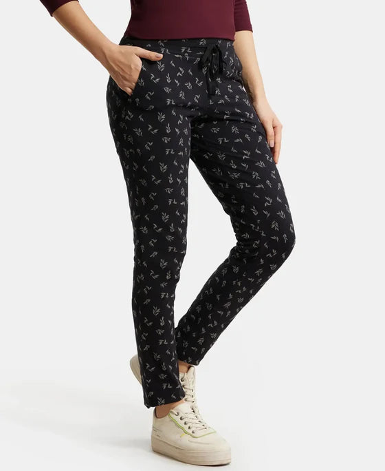 #1301 Super Combed Cotton Elastane Slim Fit Trackpants With Side Pockets