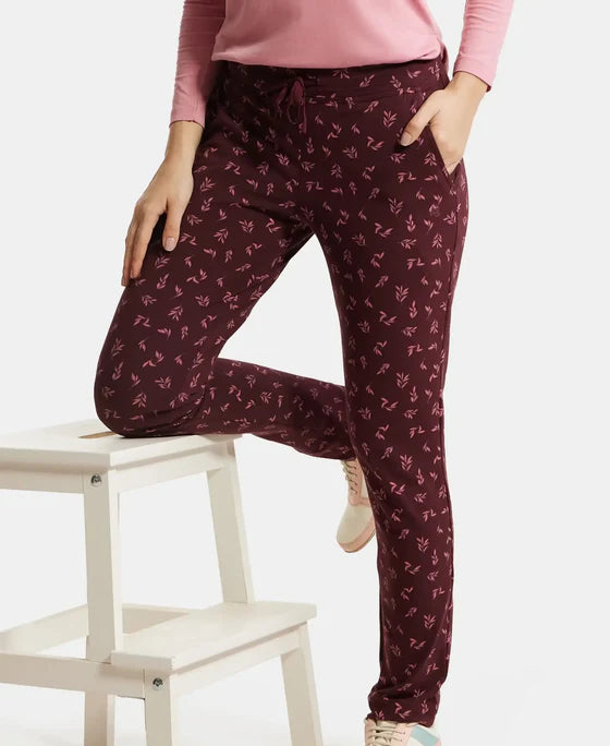 #1301 Super Combed Cotton Elastane Slim Fit Trackpants With Side Pockets
