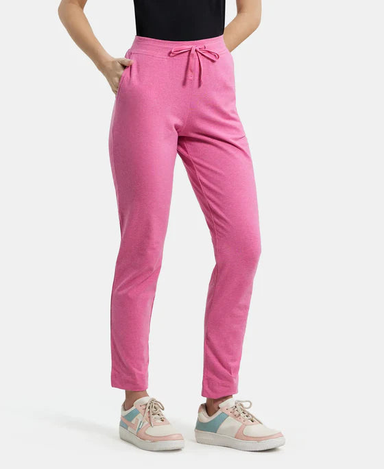 #1301 Super Combed Cotton Elastane Slim Fit Trackpants With Side Pockets