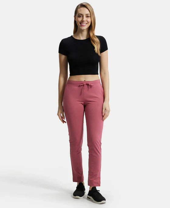 #1301 Super Combed Cotton Elastane Slim Fit Trackpants With Side Pockets