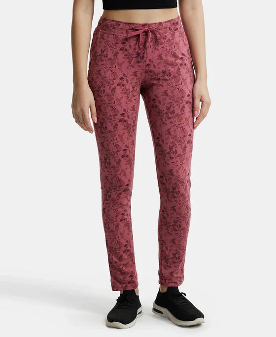 #1301 Super Combed Cotton Elastane Slim Fit Trackpants With Side Pockets