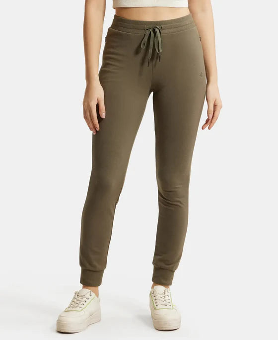 #1323 Super Combed Cotton Elastane French Terry Relaxed Fit Joggers With Zipper Pockets