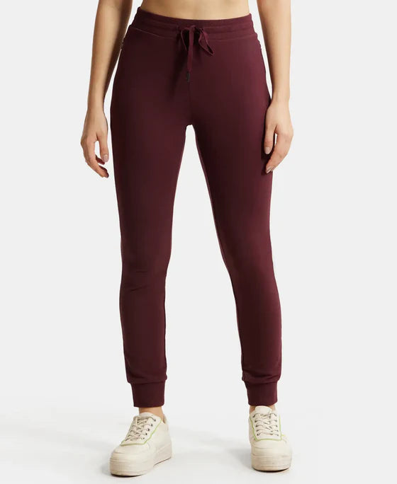#1323 Super Combed Cotton Elastane French Terry Relaxed Fit Joggers With Zipper Pockets