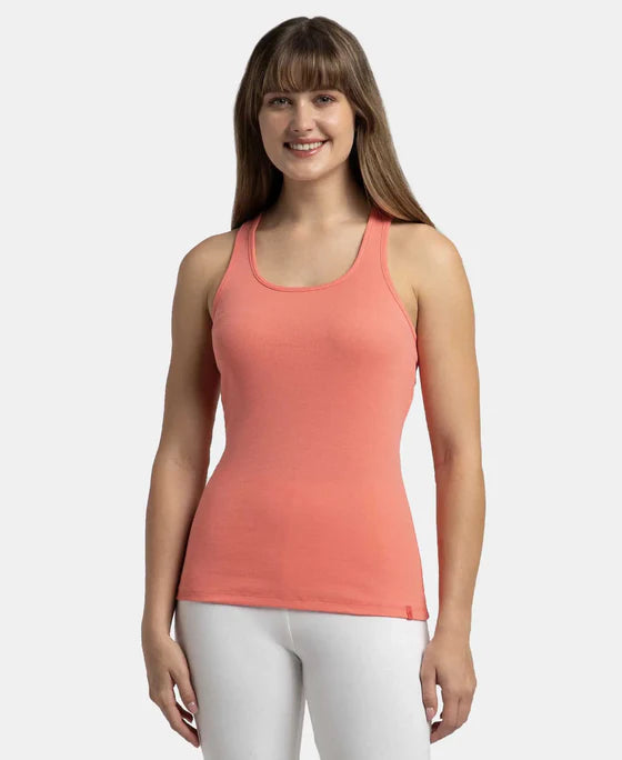 #1467 Super Combed Cotton Rib Fabric Slim Fit Solid Racerback Styled Tank Top