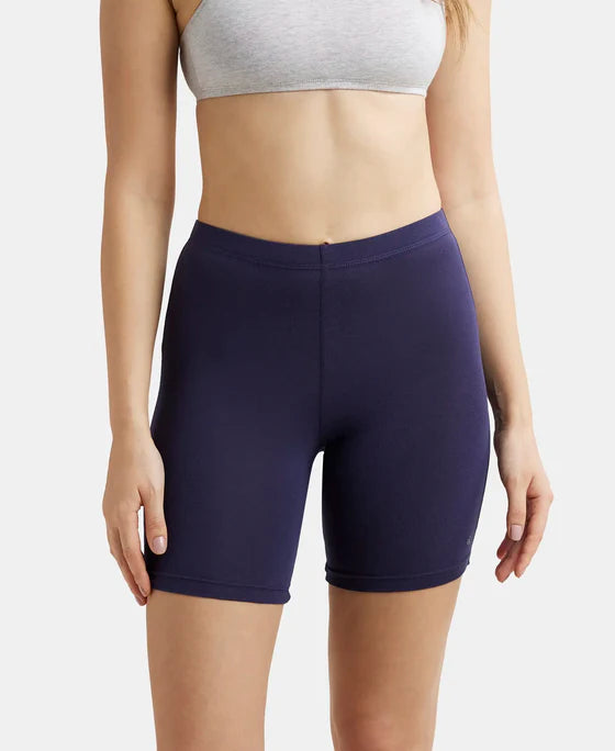 #1529 High Coverage Super Combed Cotton Elastane Stretch Shorties With Concealed Waistband