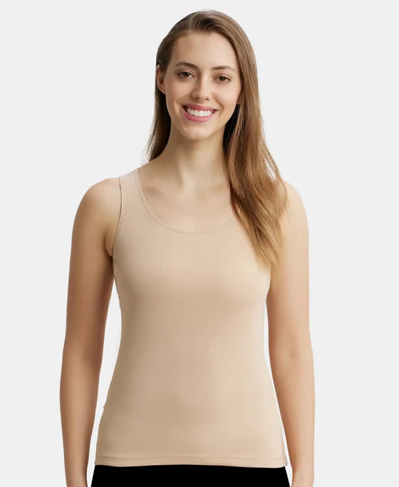 #1535Super Combed Cotton Rib Fabric Inner Tank Top With StayFresh Treatment