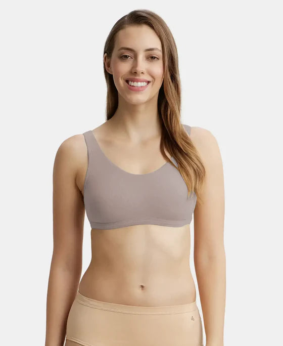 #1550 Super Combed Cotton Elastane Stretch Slip On Lounge Bra With StayFresh Treatment
