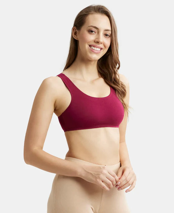 #1582 Super Combed Cotton Elastane Stretch Slip On Crop Top