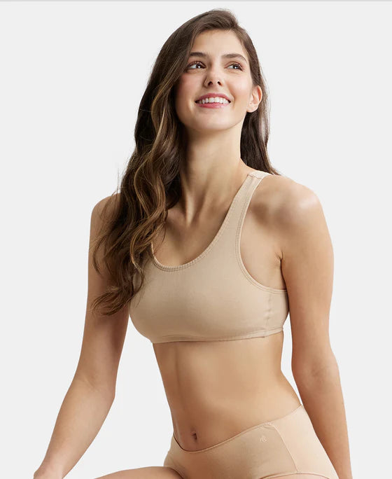 #1582 Super Combed Cotton Elastane Stretch Slip On Crop Top