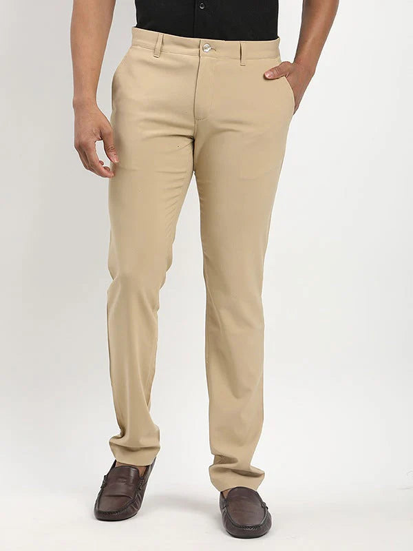INDIAN TERRAIN Men Slim Fit STONE Polycotton Trousers ITMTR00954