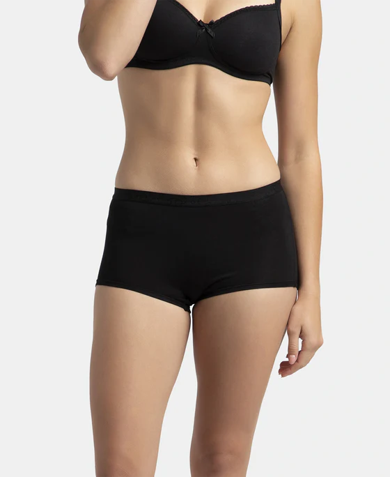 #1810 Full Coverage Micro Modal Elastane Stretch Boy Shorts with StayFresh Treatment