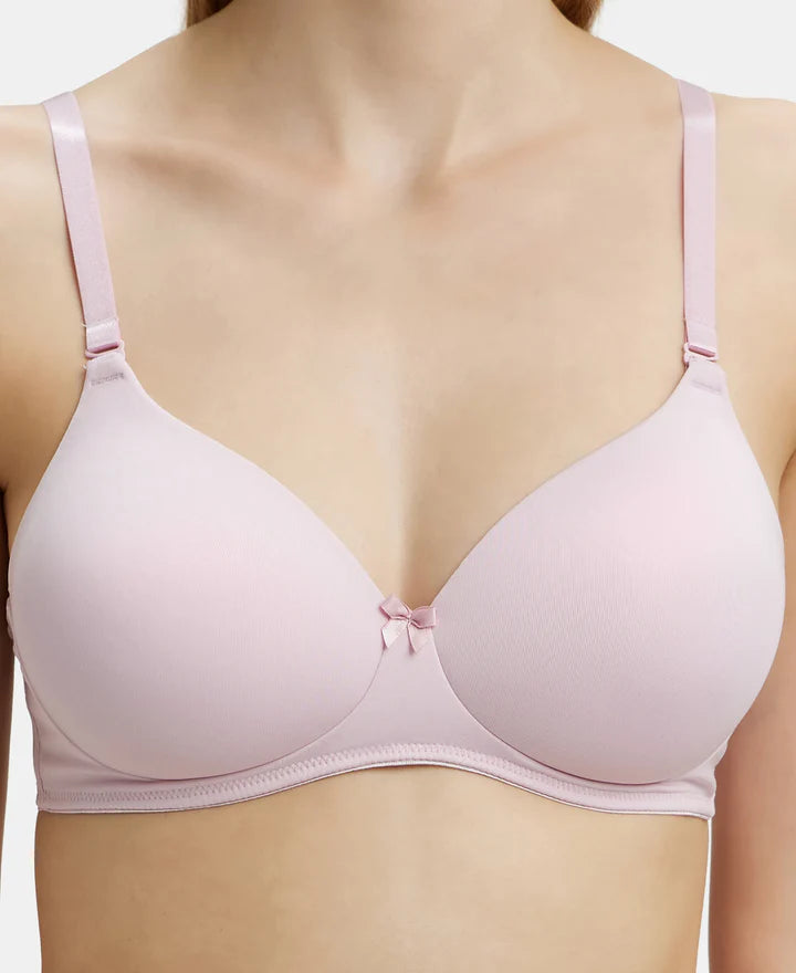 #1819 Wirefree Padded Microfiber Elastane Stretch Full Coverage T-Shirt Bra with Magic Under Cup
