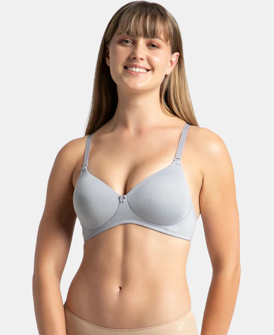 #1819 Wirefree Padded Microfiber Elastane Stretch Full Coverage T-Shirt Bra with Magic Under Cup