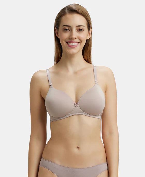 #1819 Wirefree Padded Microfiber Elastane Stretch Full Coverage T-Shirt Bra with Magic Under Cup