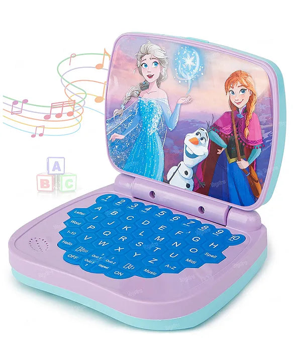 TOYSIRE Toysire Kids Frozen Computer Toy Laptops Activity Number & Alphabet Charts Learning Educational Toy with Sound and Music - Blue