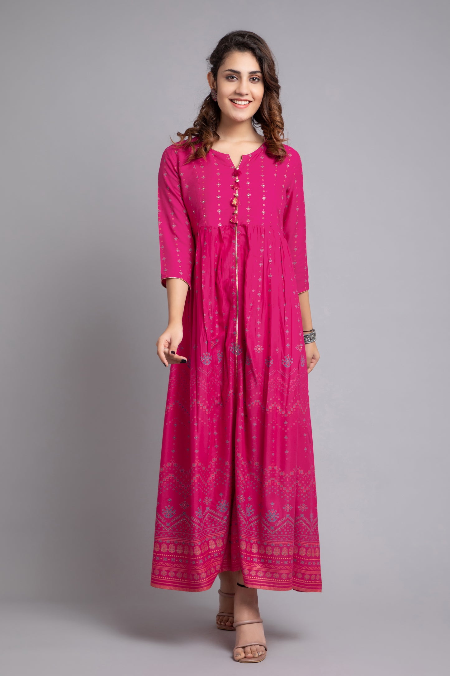 Floor Length Dress#17526