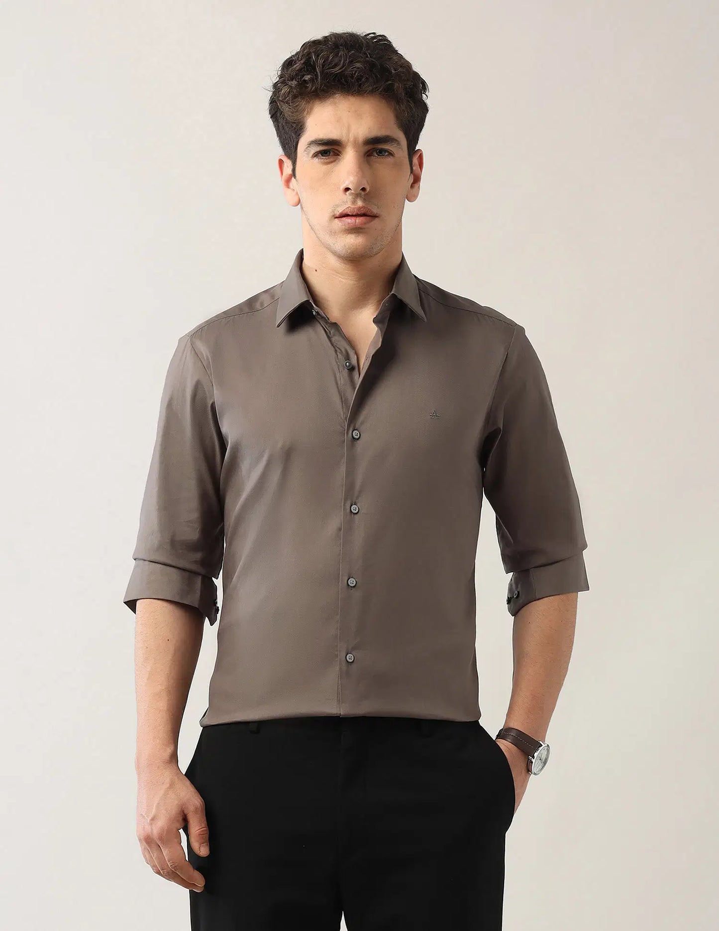 #Arrow Newyork Textured Brooklyn Ultra Slim Fit Shirt
