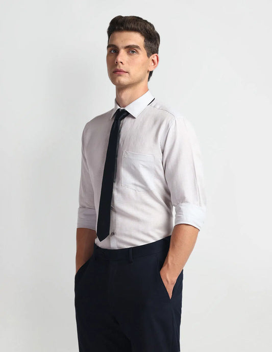 Arrow Solid Linen Cotton Shirt