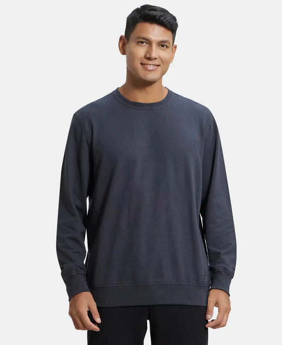 #2716 Super Combed Cotton French Terry Solid Sweatshirt with Ribbed Cuffs