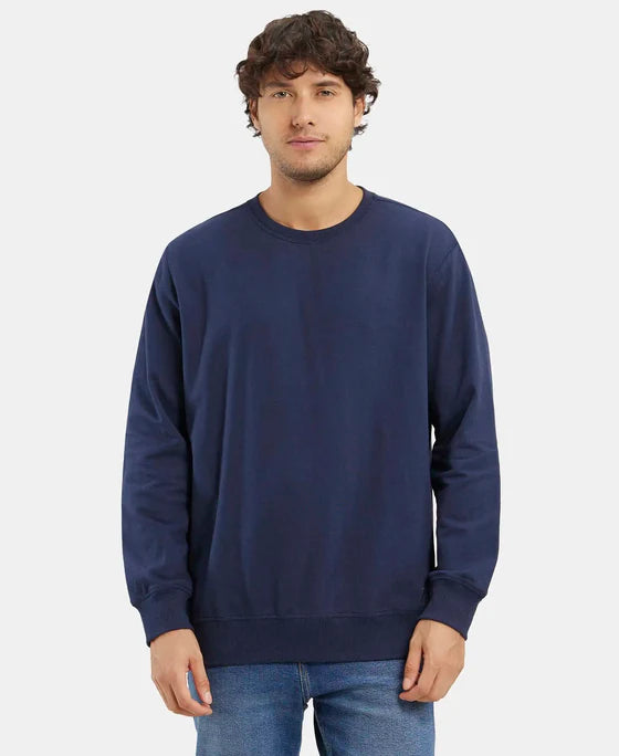 #2716 Super Combed Cotton French Terry Solid Sweatshirt with Ribbed Cuffs