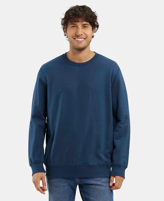 #2716 Super Combed Cotton French Terry Solid Sweatshirt with Ribbed Cuffs