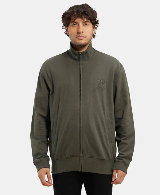 #2730 Super Combed Cotton French Terry Jacket with Ribbed Cuffs