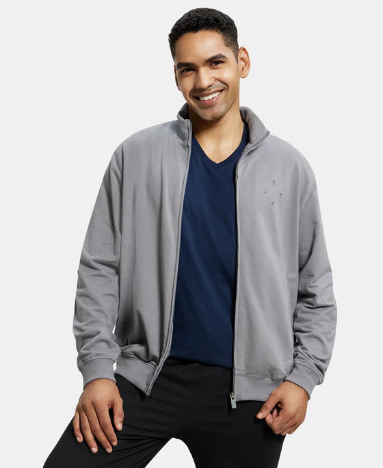 #2730 Super Combed Cotton French Terry Jacket with Ribbed Cuffs
