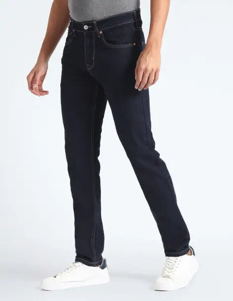 FLYING MACHINE Men Tapered Fit Mid Rise Blue Jeans FMJEN2401