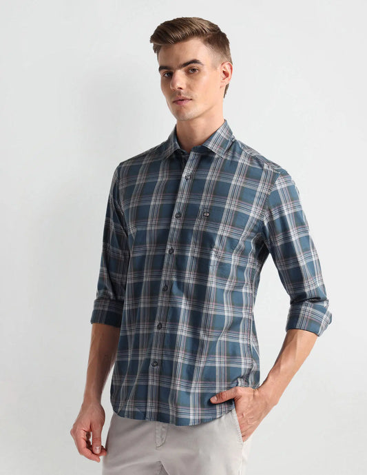 Arrow Sports Tartan Check Cotton Shirt