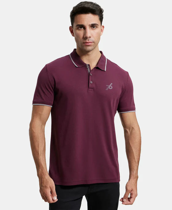 #3911 Super Combed Cotton Rich Solid Half Sleeve Polo T-Shirt