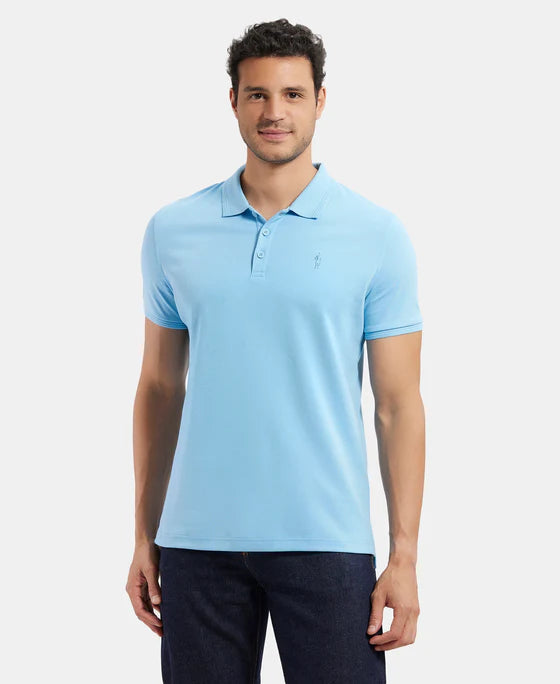 #3912 Super Combed Cotton Rich Solid Half Sleeve Polo T-Shirt