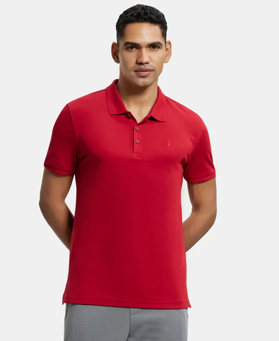 #3912 Super Combed Cotton Rich Solid Half Sleeve Polo T-Shirt
