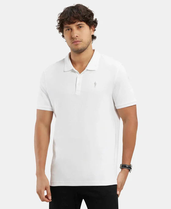#3912 Super Combed Cotton Rich Solid Half Sleeve Polo T-Shirt