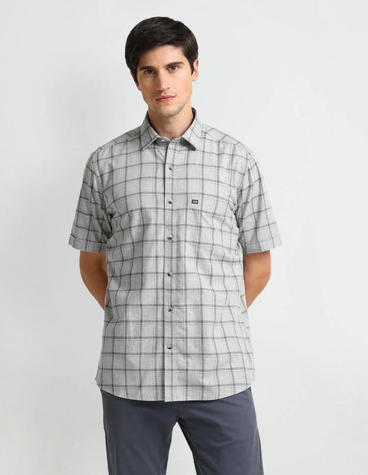 Arrow Sports Tartan Check Cotton Shirt