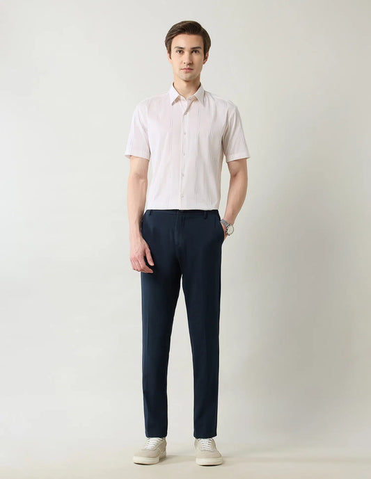 Arrow Newyork Pinstriped Slim Fit Shirt