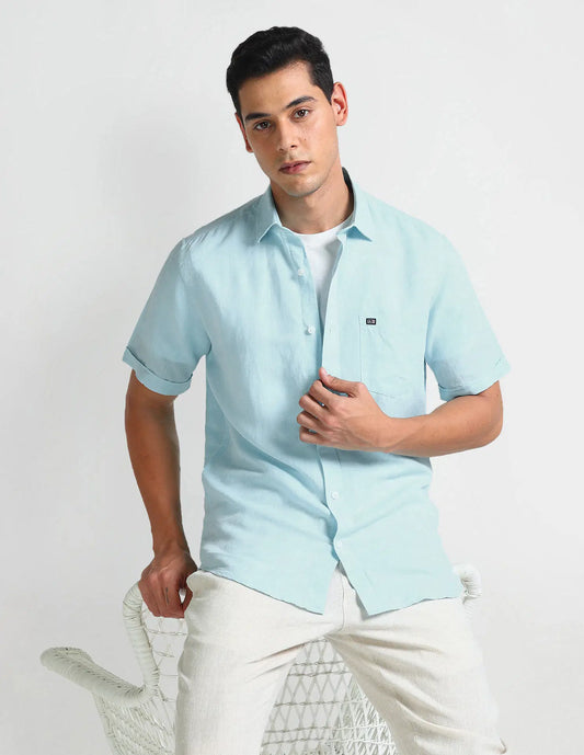 Arrow Sports Solid Linen Shirt