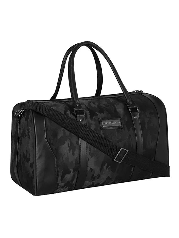 Indian Terrain Faux Leather Duffle Bag – Camo Black ITPTB00011