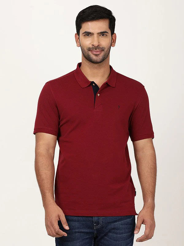 Men Solid Polo T-Shirt SKU: ITMTS02040SS Polos