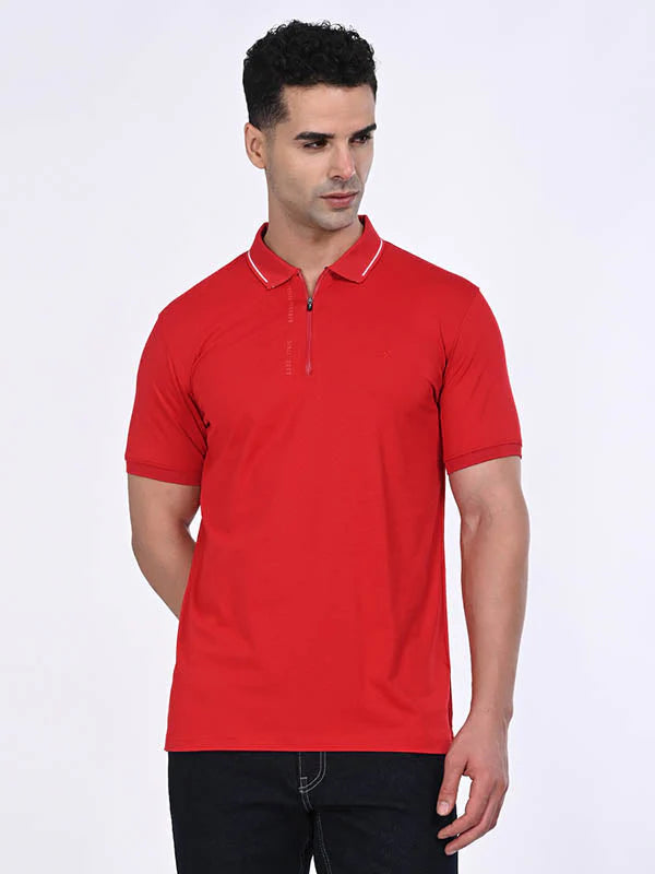 Men Solid Polo T-Shirt SKU: ITMTS01900