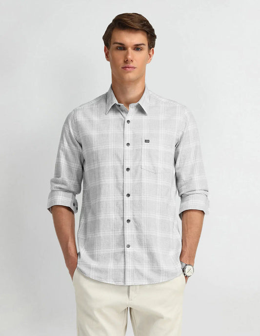 Arrow Sport Manhattan Slim Fit Midscale Checked Shirt